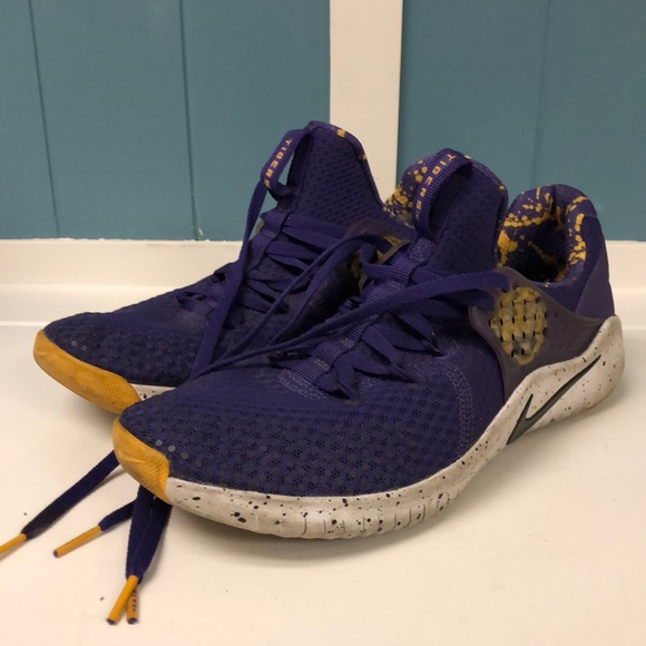Nike LSU Tigers Free TR8 Cross Trainers Sneakers AR0413-500 Women’s size‎ 7.5 - Picture 1 of 7